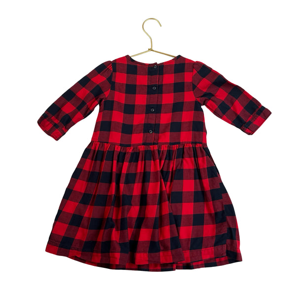 Baby Gap Red & Navy Check Dress - Size 4