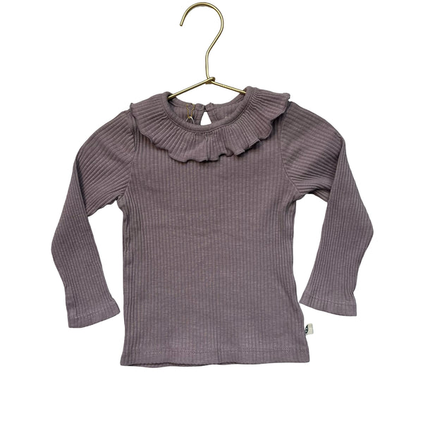 Easy Peasy Dusty Plum Ribbed Shirt - Size 18 Mo