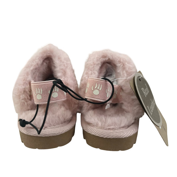 Bearpaw Pink Sparkle Leather & Faux Fur Slip On Shoes New with Tags - Size 6
