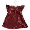 H&M Dark Red Sequins Short Sleeve Dress - Size 3