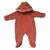 Nordstrom Peach Floral Velour Quilted Bunting - Size 6 Mo