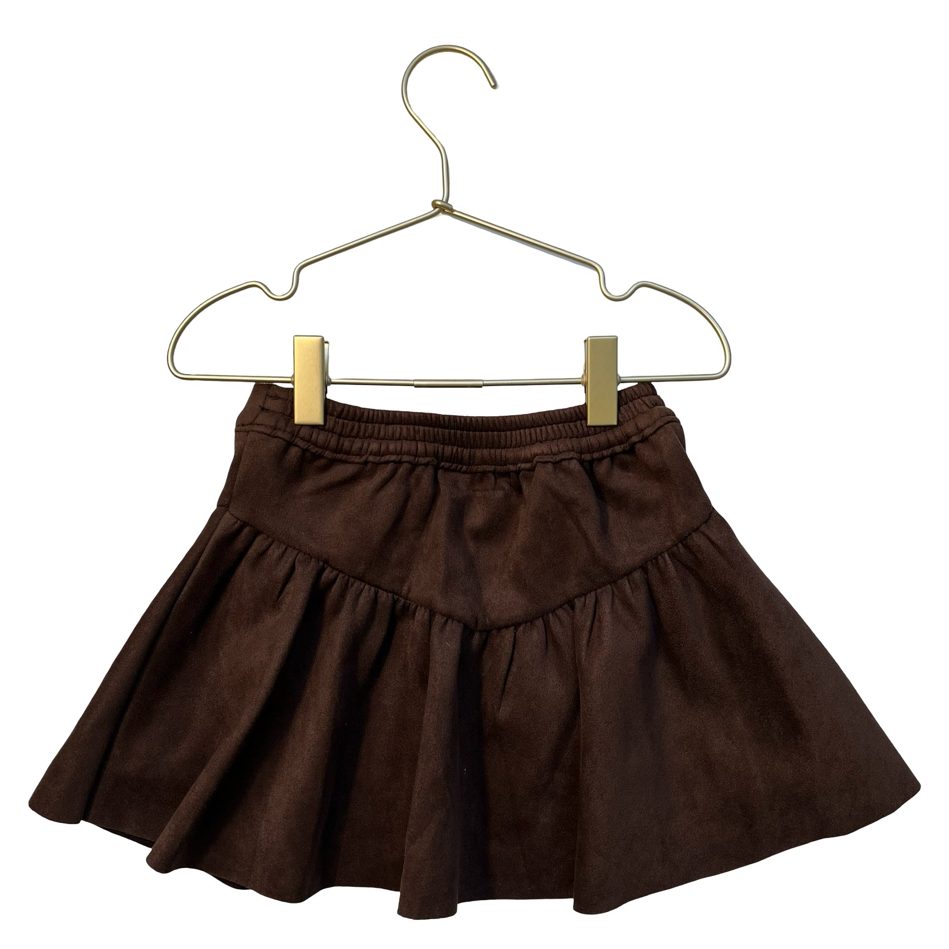 Janie and Jack Brown Faux Suede Skirt - Size 3