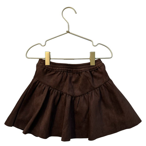 Janie and Jack Brown Faux Suede Skirt - Size 3