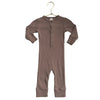 Kate Quinn Brown Ribbed Henley One-Piece - Size 6-12 Mo