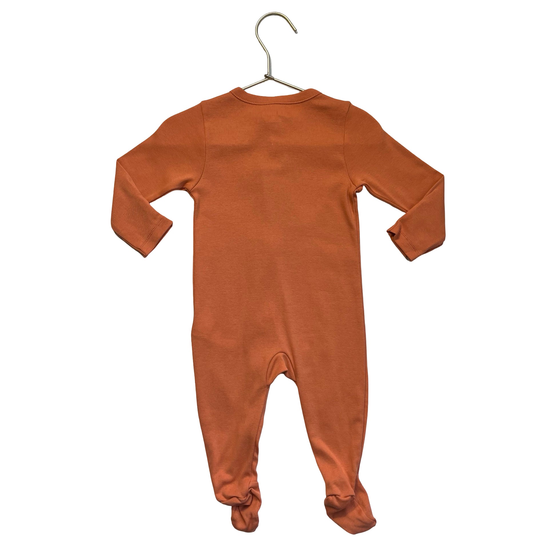 Old Navy Orange Pumpkin Footed One-Piece PJs - Size 6-9 Mo
