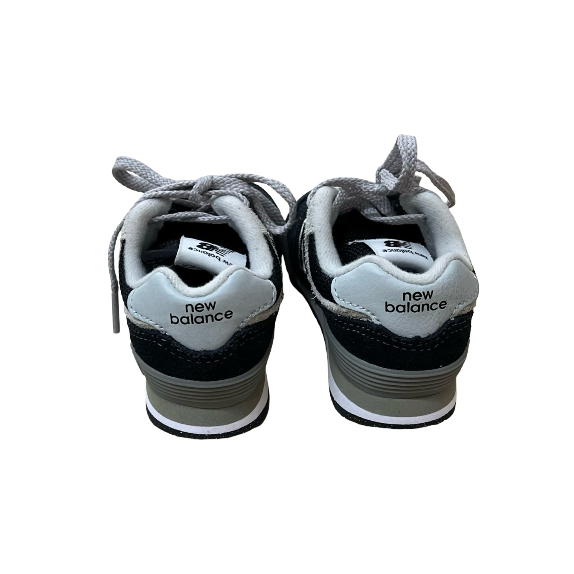 New Balance 574 Classic Black & Gray Sneakers - Size 5