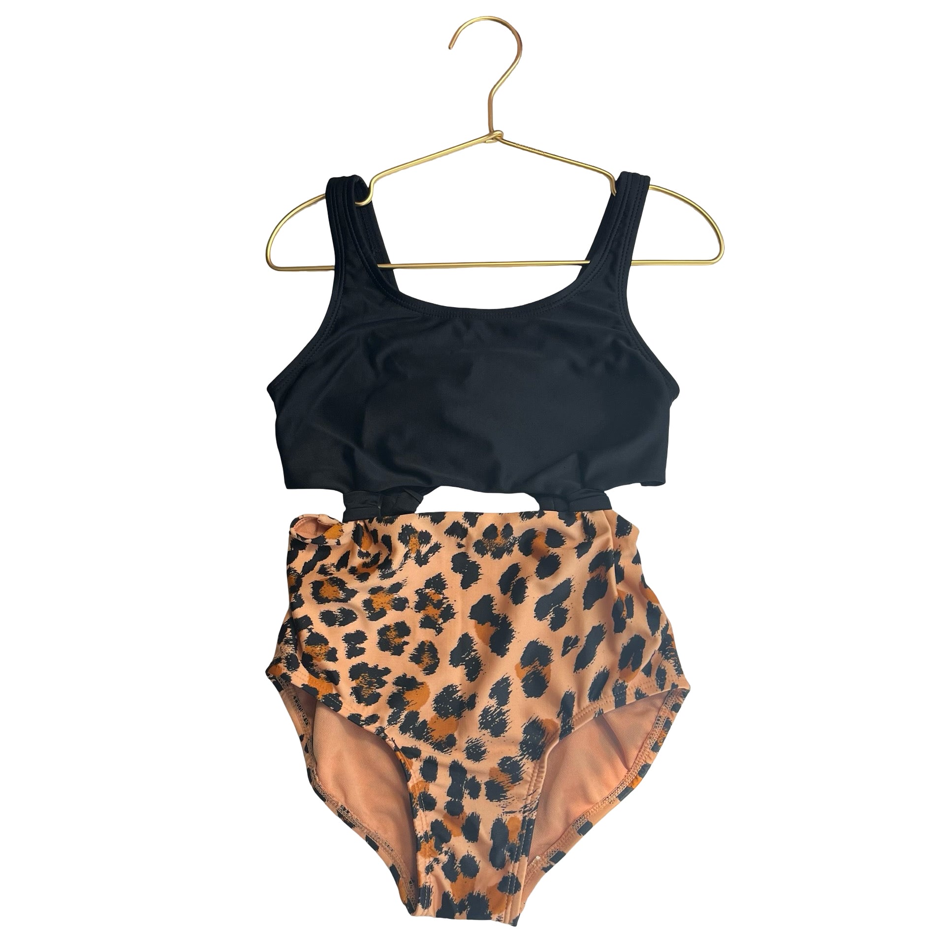 Art Class Brown & Black Leopard Print Swim Suit - Size S 6