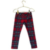 Vineyard Vines Red Tartan Plaid Fleece Leggings - Size 2T