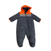 Weatherproof Gray and Orange Insulated Bunting - Size 3-6 Mo