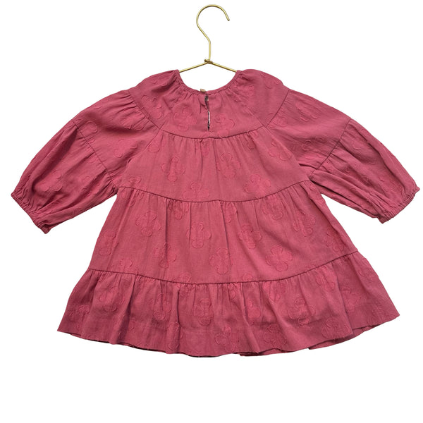 Zara Dusty Rose Flower Pattern Dress - Size 18-24 Mo