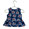 Hanna Andersson Blue Flower Print Tank - Size 2T