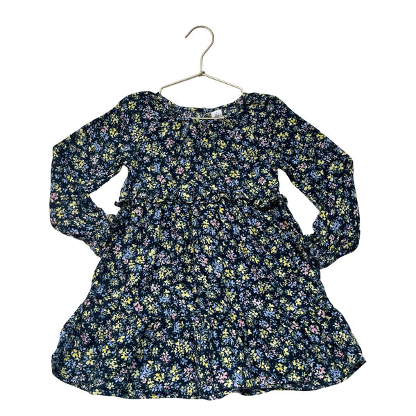 Baby Gap Navy & Pastel Floral Dress - Size 5