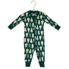 Hanna Andersson Green & Ivory Christmas Tree One-Piece PJs - Size 6-12 Mo