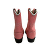 Old West Pink Leather Cowgirl Boots - Size 4 D