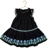 Cynthia Rowley Black Embroidered Flower Dress - Size 4T