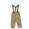 Sammy + Nat Khaki Pants, Navy & Green Suspenders - Size 12-18 Mo
