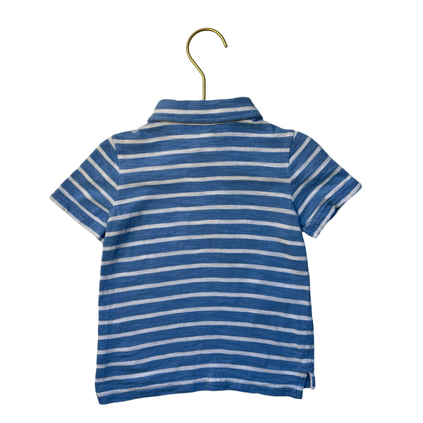 Janie and Jack Blue Striped Polo Shirt - Size 18-24 Mo