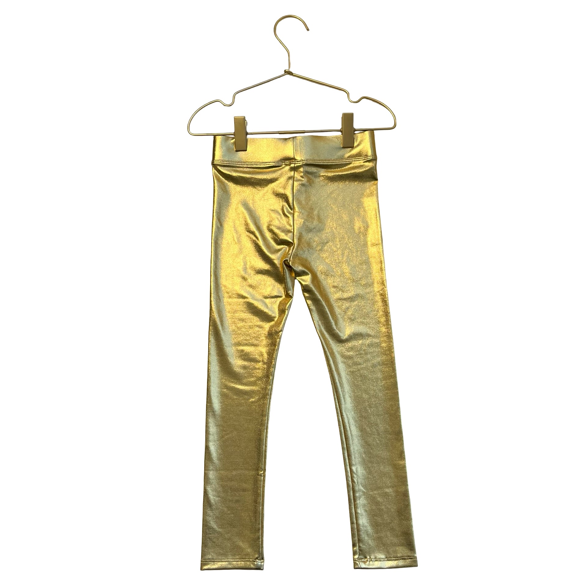 Crewcuts Gold Metallic Leggings - Size 5