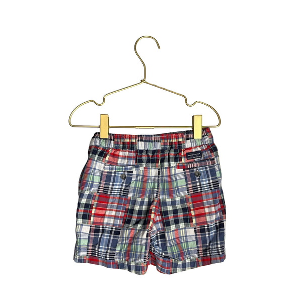 Janie and Jack Madras Plaid Patchwork Shorts - Size 4