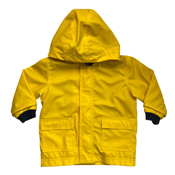 Petit Bateau Yellow Hooded Raincoat - Size 18 Mo