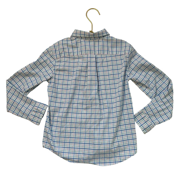 Vineyard Vines Performance Cotton Pastel Check Button Down Shirt - Size 6