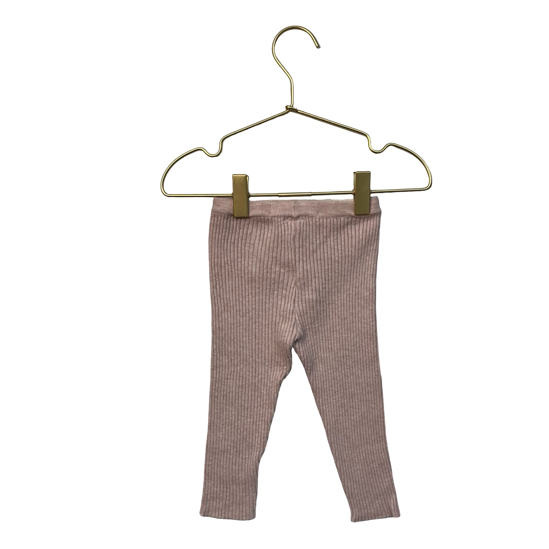 Zara Pink Ribbed Knit Leggings - Size 9-12 Mo
