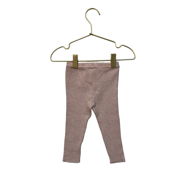 Zara Pink Ribbed Knit Leggings - Size 9-12 Mo