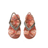 Reef Orange & Gold Glitter Flip-Flop Sandals - Size 3-4