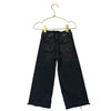 Zara Wide-Leg Raw-Hem Black Denim Jeans - Size 4