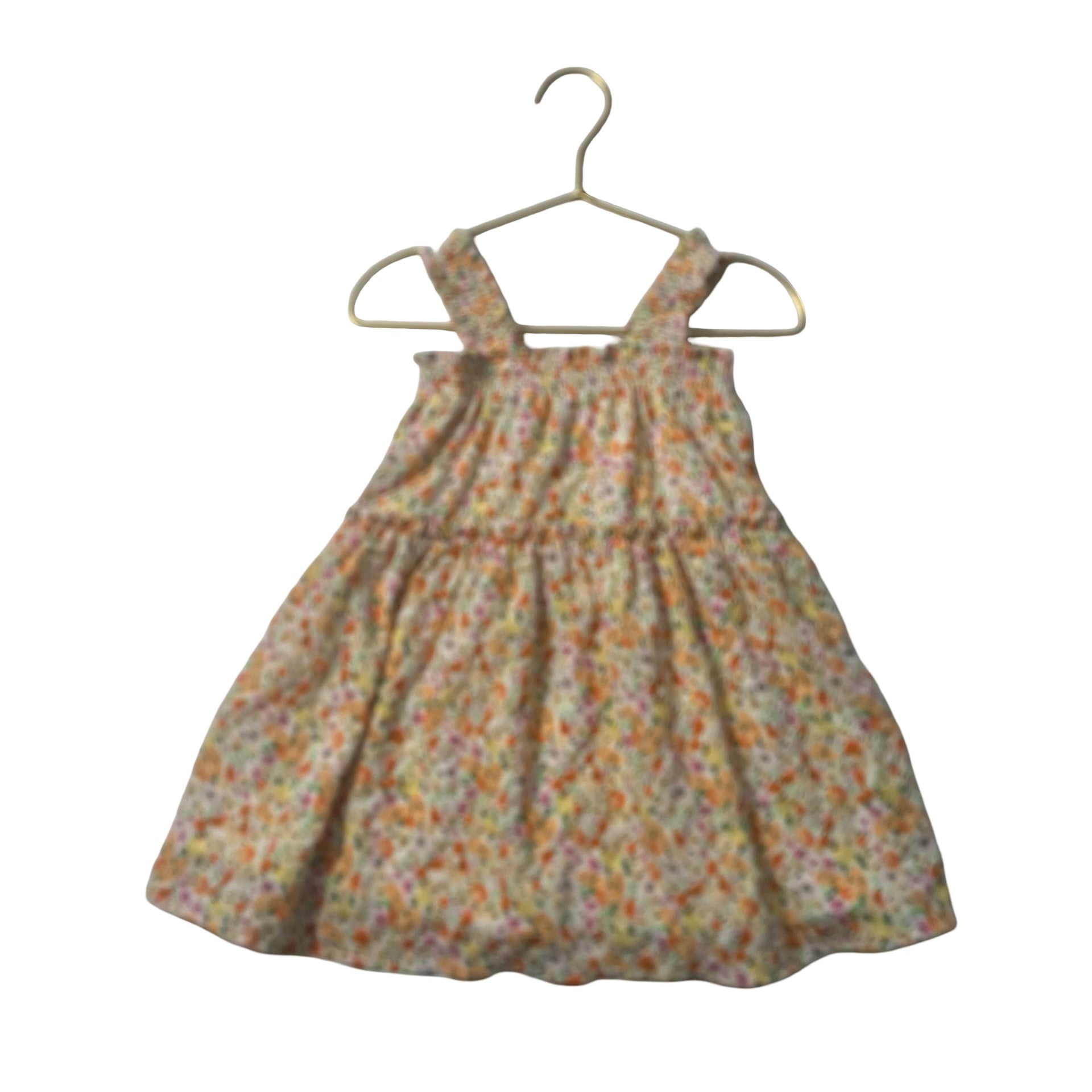Old Navy Yellow, Orange, Pink Floral Dress - Size 2T