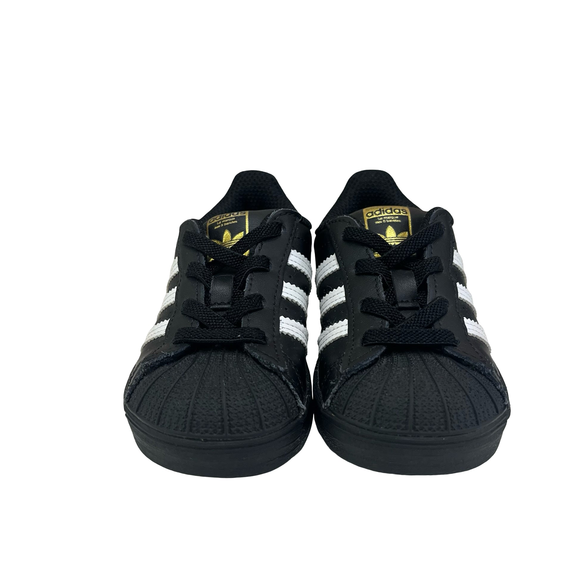 Adidas Superstar Black Sneakers - Size 7K