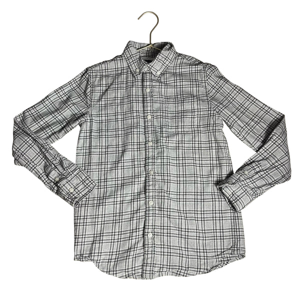 Janie and Jack Gray Plaid Button Down Shirt - Size 10