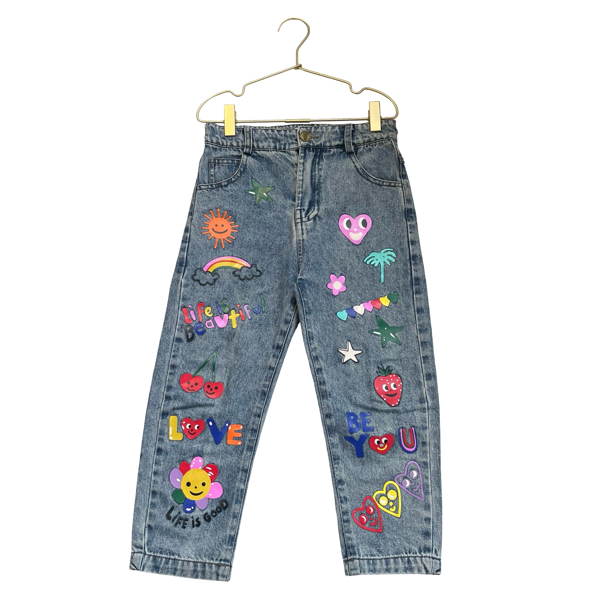 Lola & The Boys Graffiti Denim Jeans - Size 4