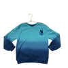 Andy & Evan Teal & Navy Dip Dyed Sweatshirt - Size 7