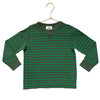 Hanna Andersson Green Striped Waffle Shirt - Size 110 (5)