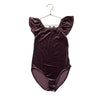 Zara Plum Velvet Bodysuit - Size 9