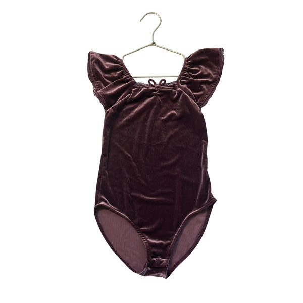 Zara Plum Velvet Bodysuit - Size 9