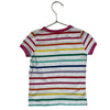 Mini Boden Colorful Striped Bird Applique T-Shirt - Size 3-4Y