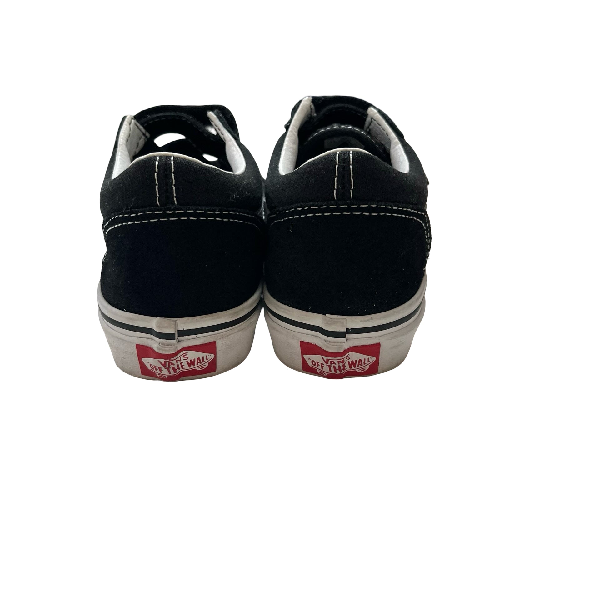 Vans Black Velcro Sneakers - Size 1Y Big Kids