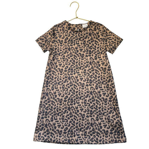 Zara Tan Leopard Print Faux Suede Dress - Size 9