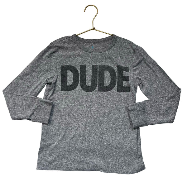 Crewcuts Gray 'DUDE' Shirt - Size 6-7