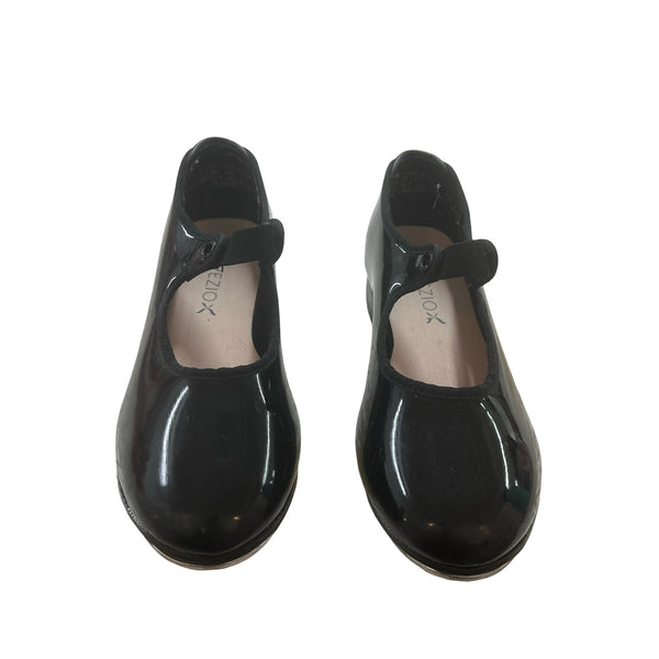 Capezio Black Patent Tap Shoes - Size 13M