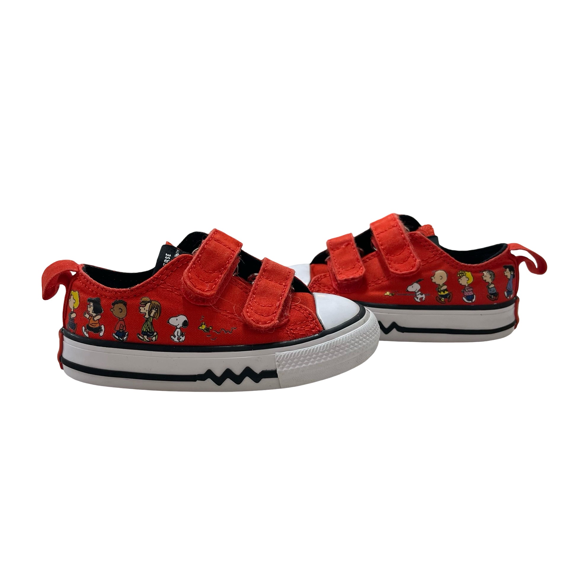 Converse All-Star Red Peanuts Velcro Sneakers - Size 5