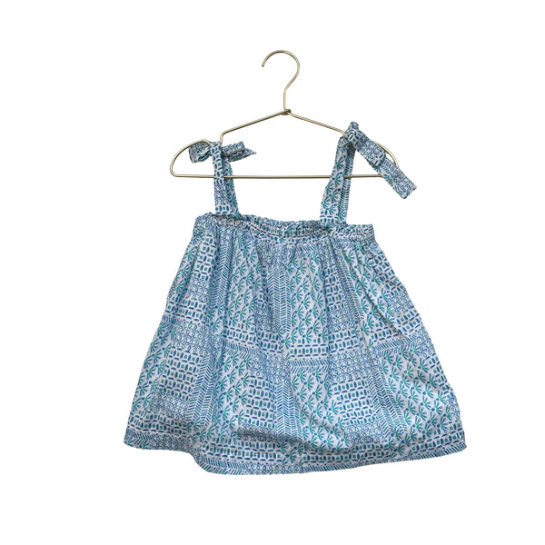 Vineyard Vines Blue & Green Pattern Top - Size S 6-7