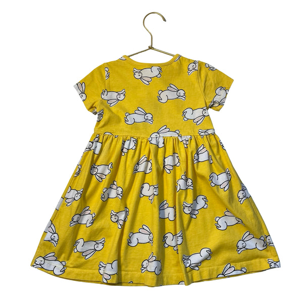 Hanna Andersson Yellow Bunny Print Dress - Size 3T