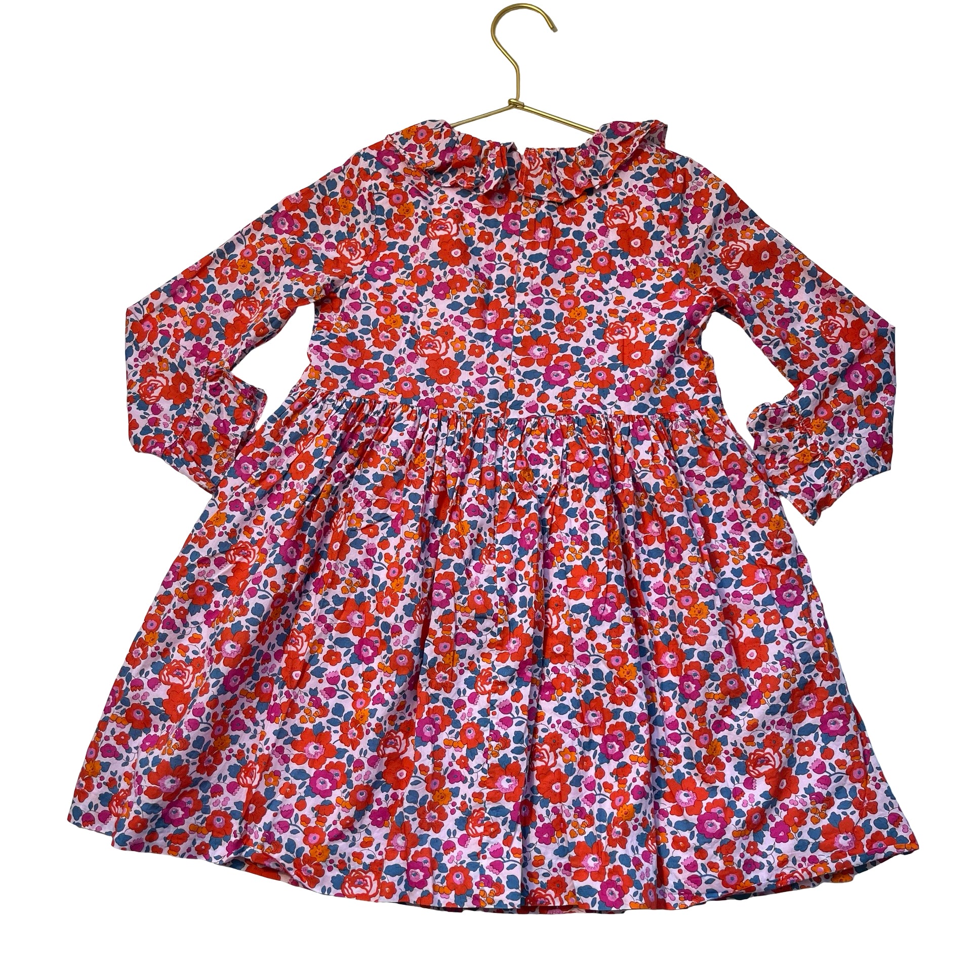 Jacadi Pink, Teal, Orange, Floral Dress - Size 6A