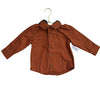 Old Navy Rust & Gray Hooded Button Down Shirt with Tag - Size 2