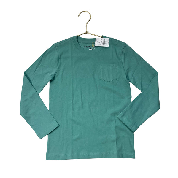 Crewcuts Teal Pocket Long Sleeve T-Shirt with Tag - Size 4/5