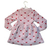 Lola & The Pink & Red Heart Print Fluffy Sweater Dress - Size 4-5