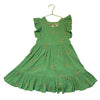 Pink Chicken Green Embroidered Tennis Racket Cotton Gauze Dress - Size 5Y